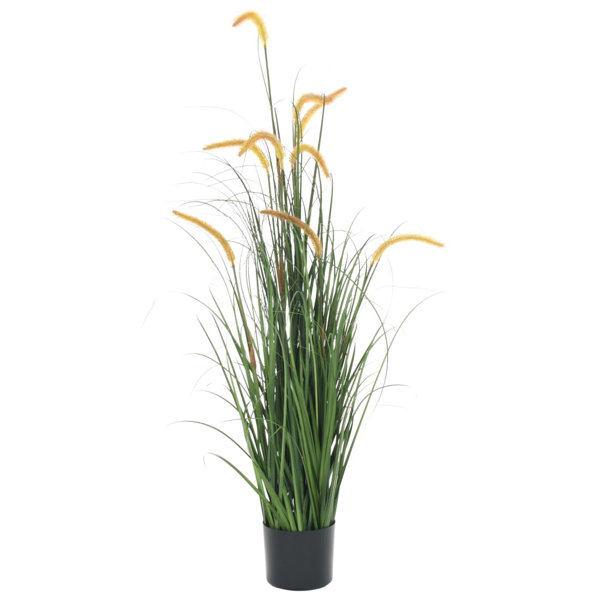 Primrue Artificial Plant Fake Grass Plant with Cattail Faux Grass Plant